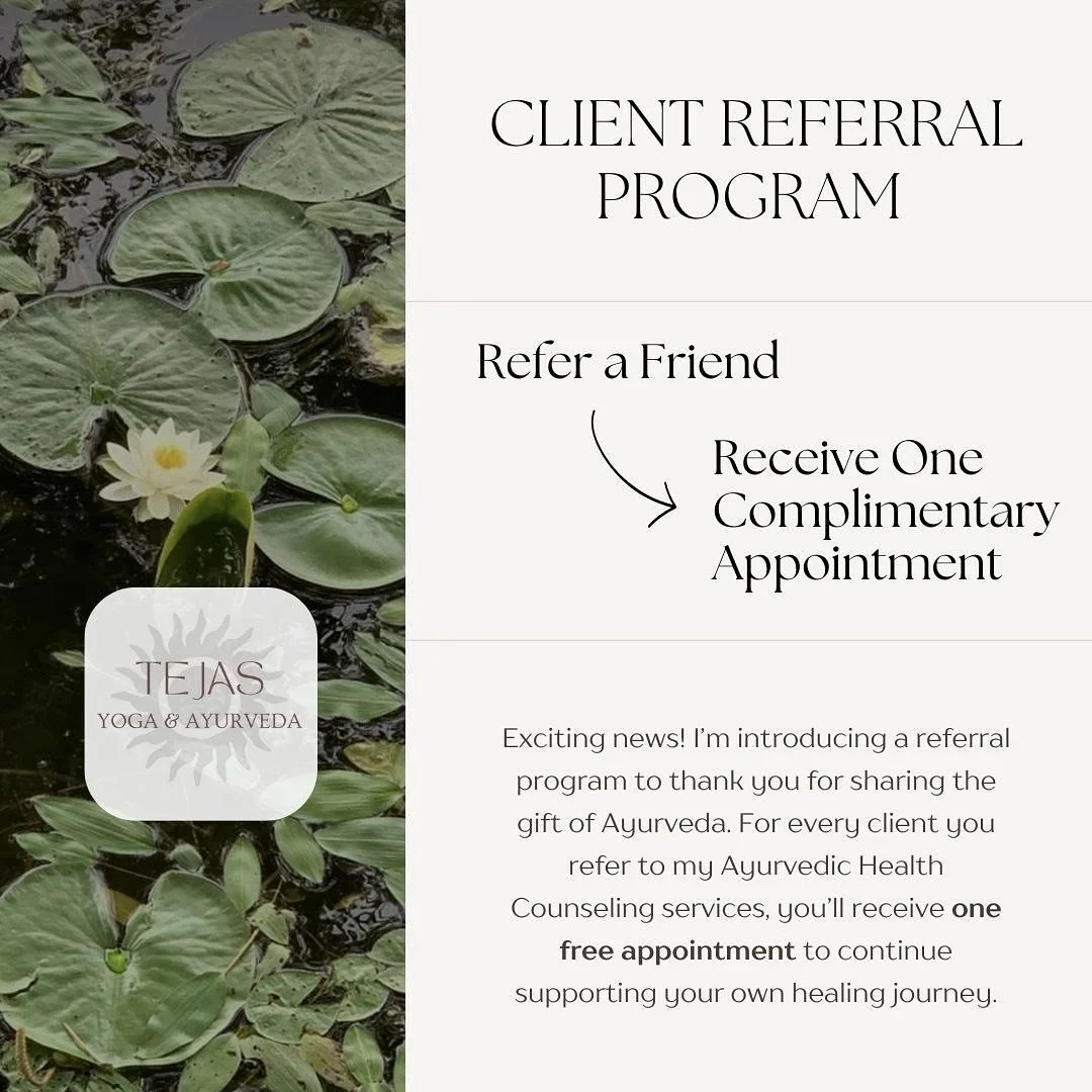 ✨ A Heartfelt Thank You + Exciting News! ✨

To my wonderful clients&mdash;your trust, support, and referrals have been the foundation of this growing Ayurvedic practice, and I&rsquo;m truly grateful for each and every one of you. 🌿

To show my appre