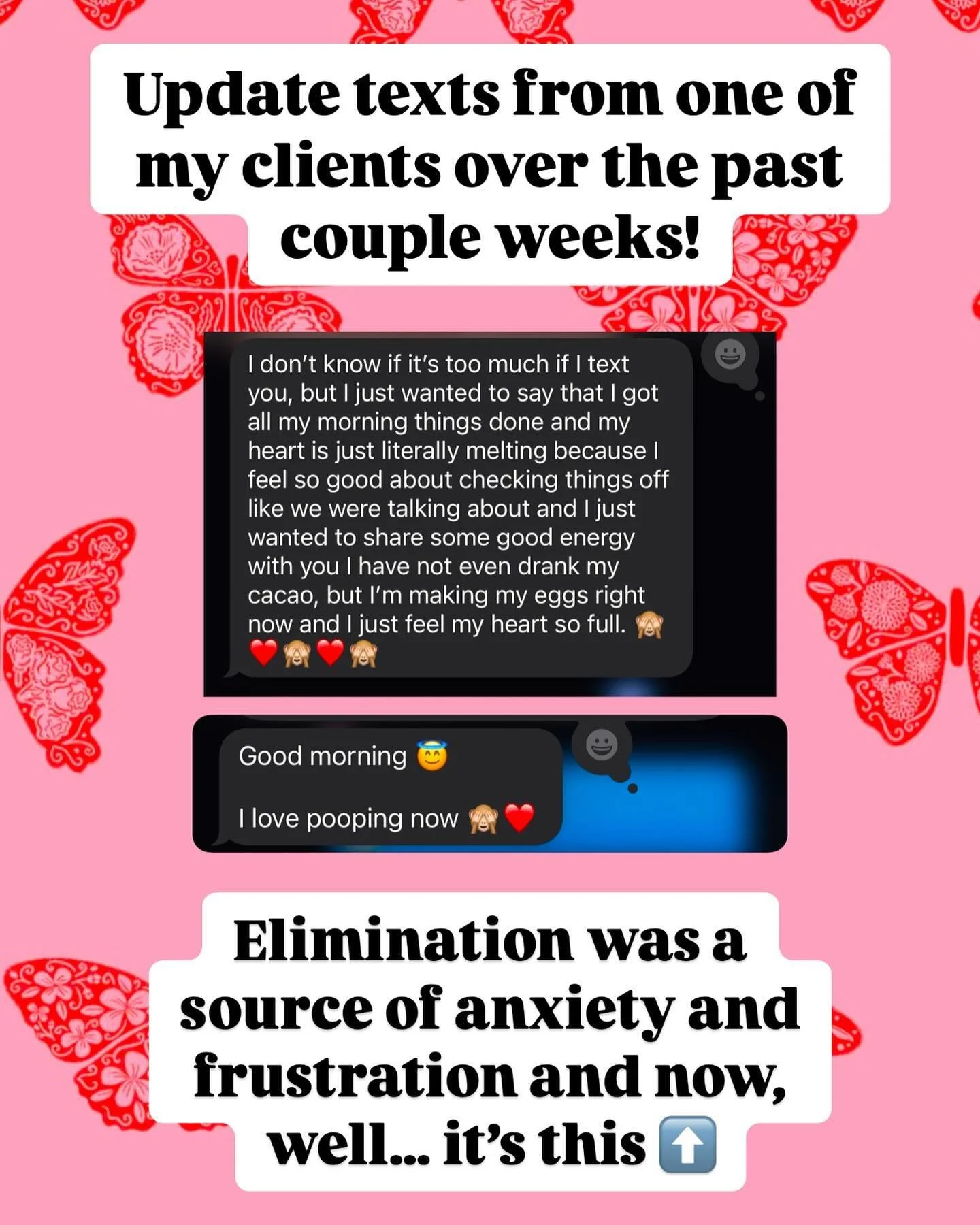 I can&rsquo;t tell you how proud and excited I get when I receive updates from my clients like this!!!! 

When we started working together, one of her main priorities was to regulate her digestion. She was experiencing severe reactions to certain foo
