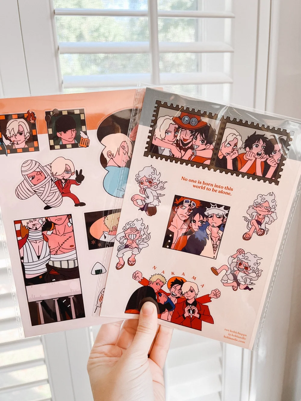 ONE PIECE ZOSAN CLEAR STICKERS — KOHI & ANDIE