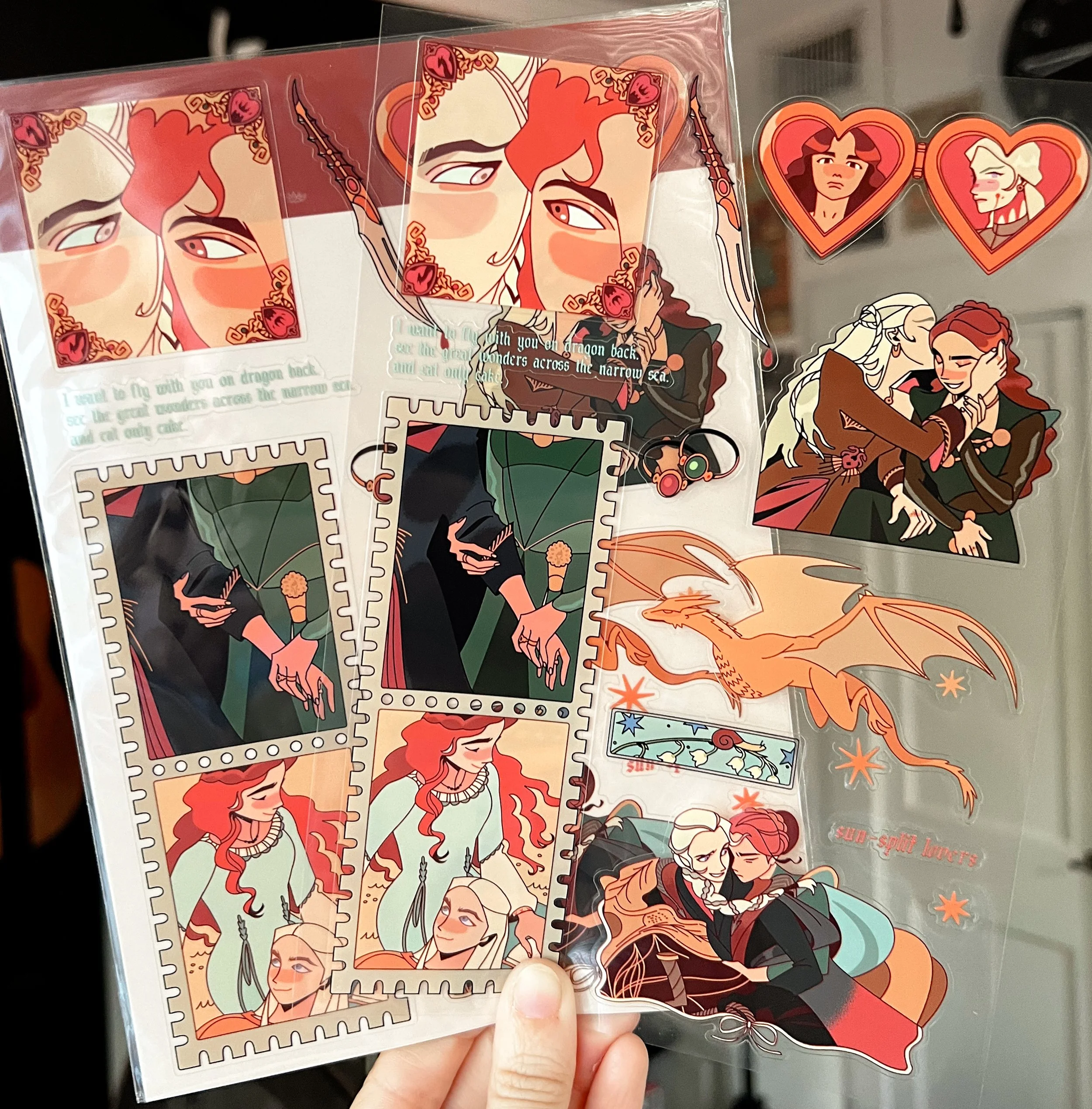 HOTD RHAENYRA & ALICENT CLEAR STICKERS (EARLY SEPT PREORDER)