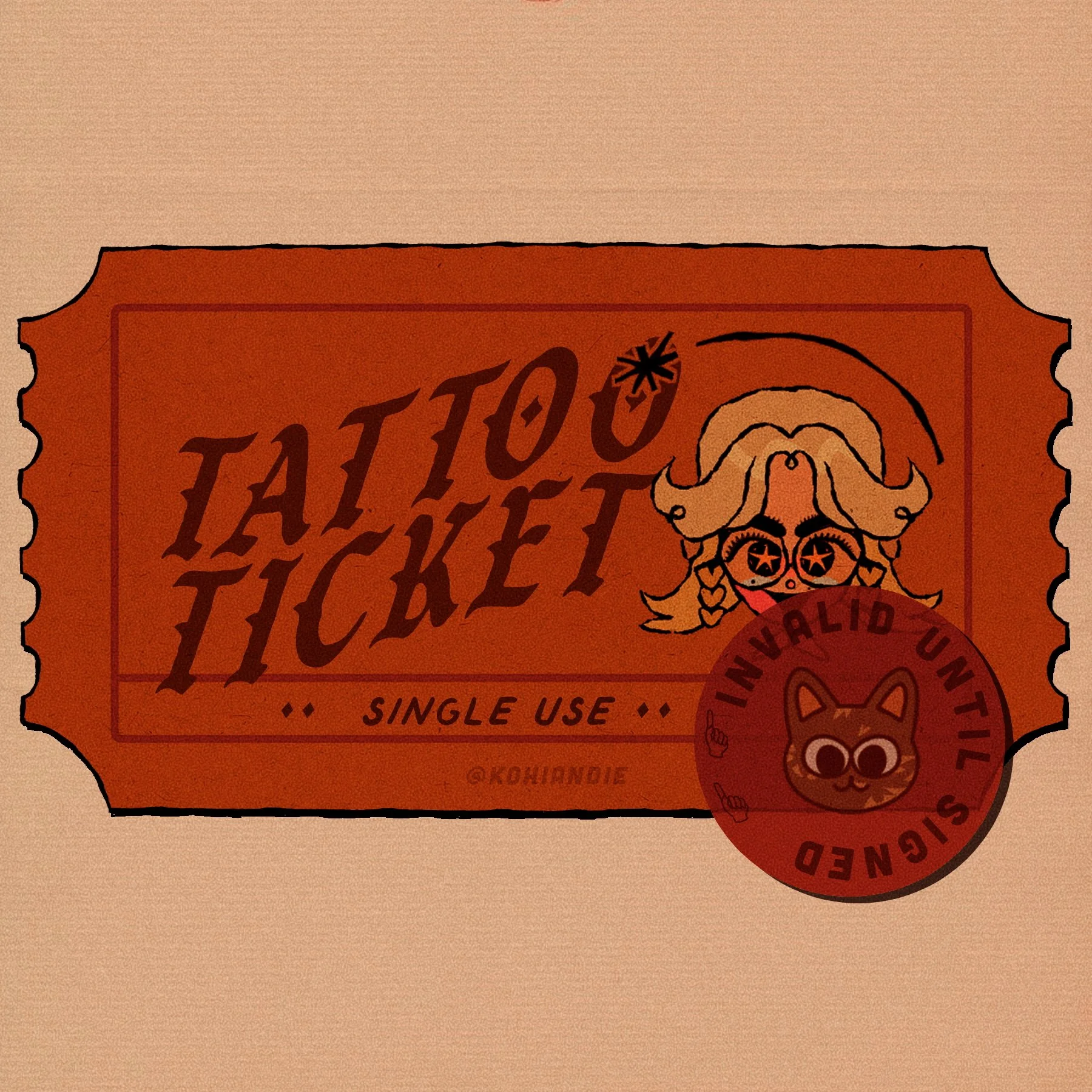 TATTOO TICKET (ONE TIME USE)