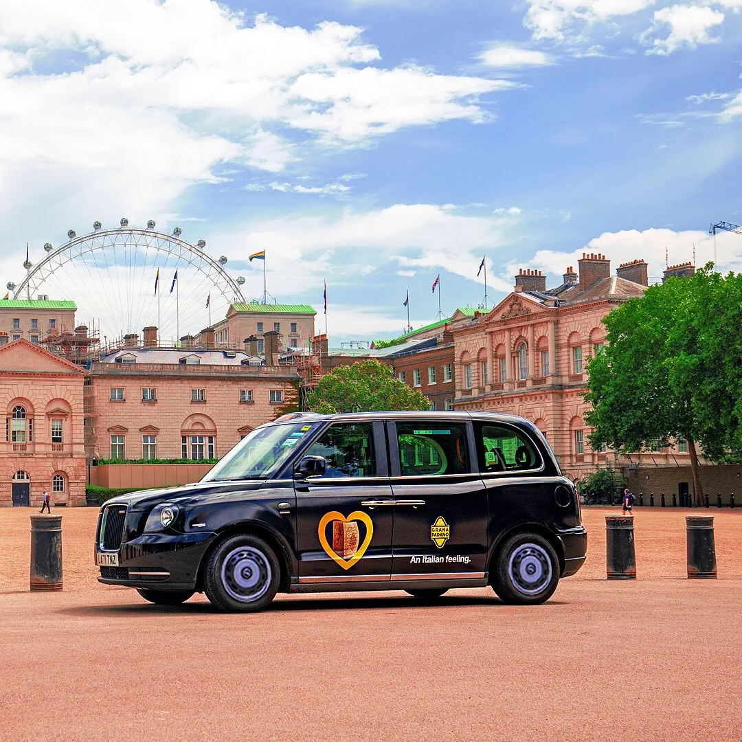 While there are plenty of cheesy jokes to be made here, you can&rsquo;t laugh at @granapadano and their latest campaign on taxis. It&rsquo;s the perfect example of an icon on an icon!