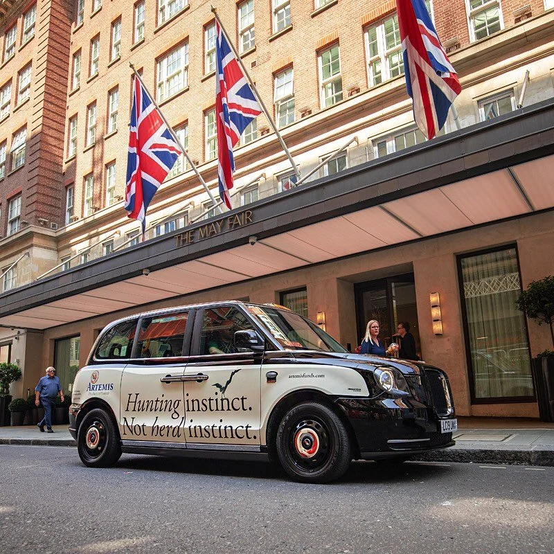 Artemis and their latest campaign urges audiences to be a hunter, not a tracker. Taxi Advertising is a format that enjoys a ubiquitous relationship with wealthy audiences. We don&rsquo;t have to hunt them, because they&rsquo;re great at finding us!