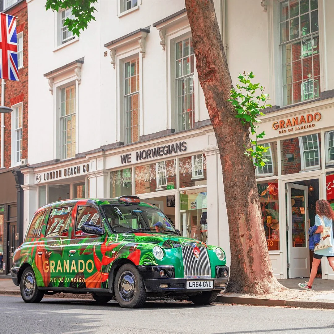 Of course @granado made sense on taxis. Brazil&rsquo;s most traditional perfume is the perfect match for the UK&rsquo;s most traditional advertising format!