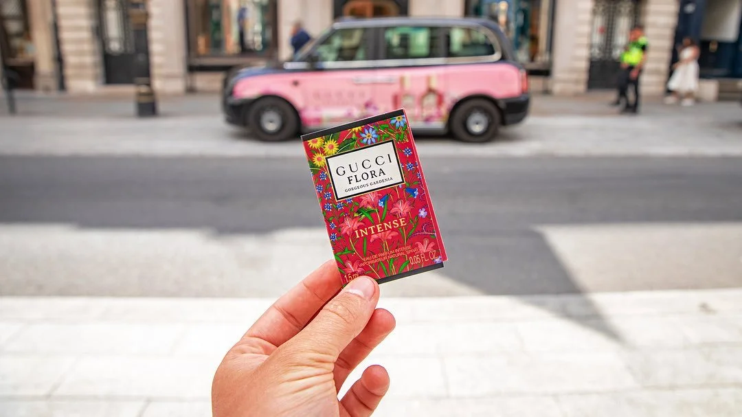 @guccibeauty and it&rsquo;s glorious fragrance &lsquo;Gorgeous Gardenia&rdquo; captures the essence of an Italian Summer on the riviera. Taxis are the second best way to get there, it seems!