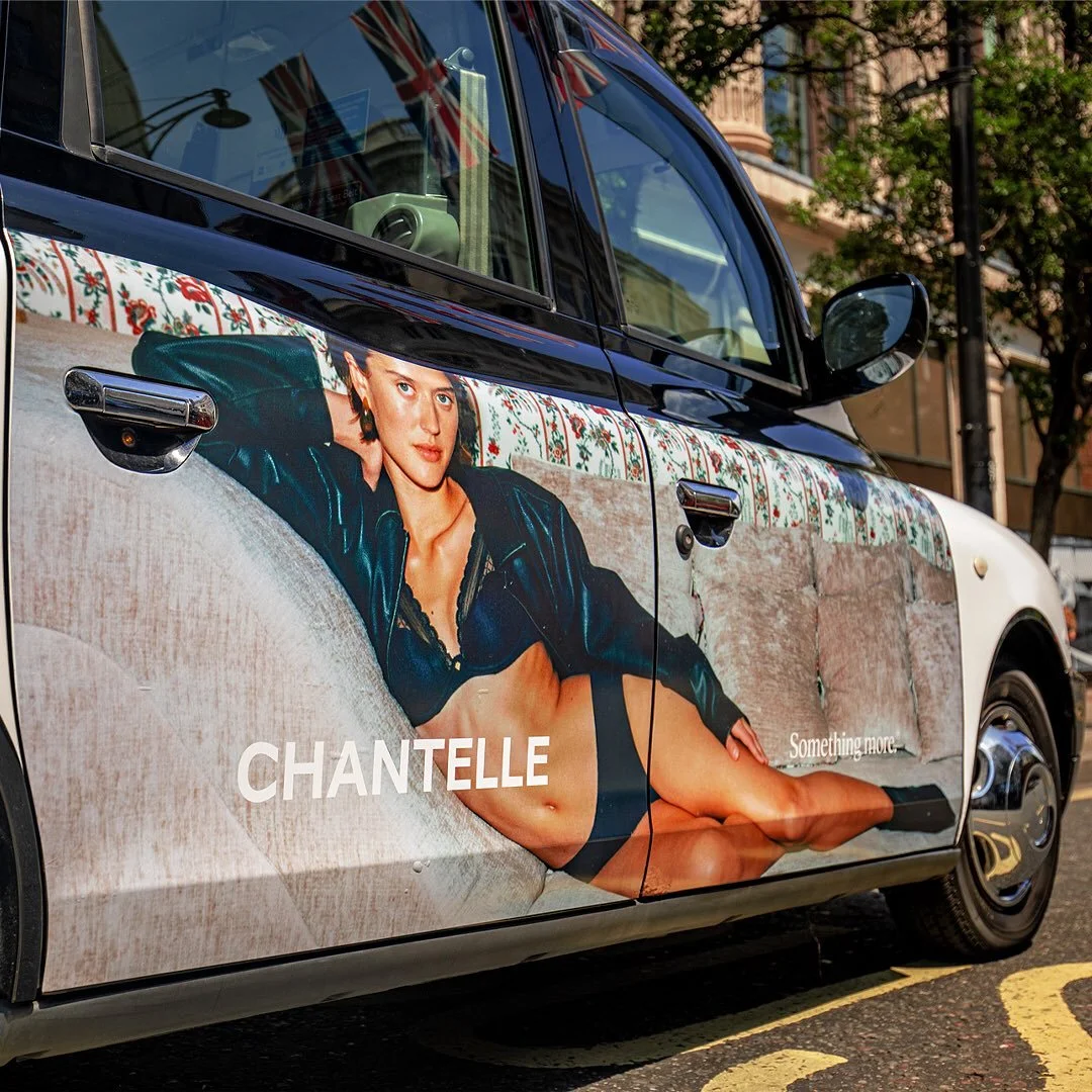 Luxury retailers can&rsquo;t go wrong with an impactful OOH format like taxis. Chantelle can easily say their advertisements go where the people go!