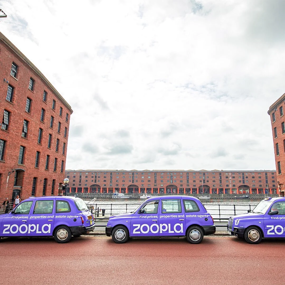 This bumper campaign for @zoopla in Liverpool and Manchester is proof that the UK&rsquo;s major cities love a taxi campaign! Keep your eyes peeled for these charming purple taxis near you.