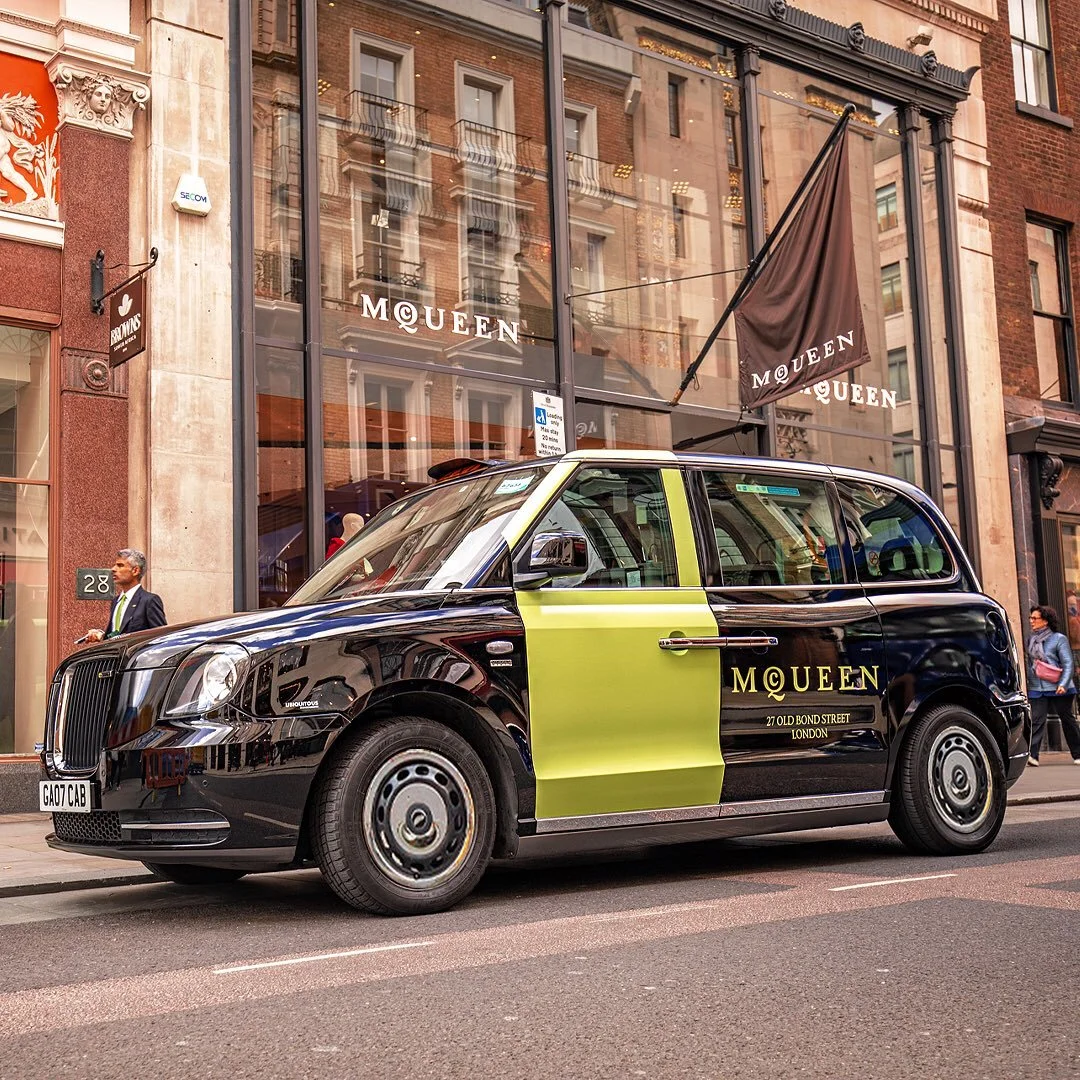 Striking creative and a premium parking spot outside the @alexandermcqueen Bond Street store. Impressed? It has to be Taxi Advertising after all!
