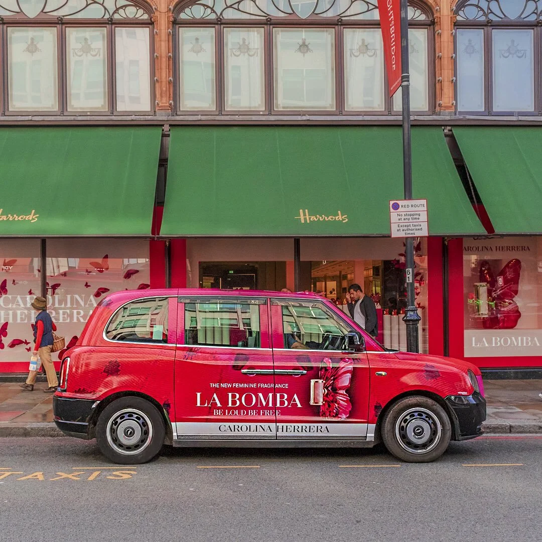 @carolinaherrera are renowned for La Bomba, their show-stopping fragrance. Taxi Advertising helped give their PR campaign an elegant and impactful touch.