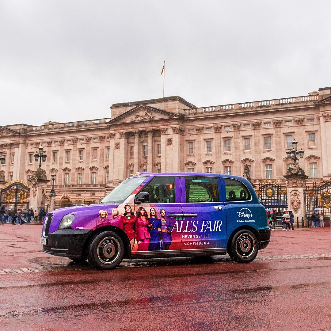 Binge-worthy series like All&rsquo;s Fair on @disneyplusuk are great at making headlines. Pair it with the impressive reach of Taxi Advertising, and you&rsquo;ve got plenty of eyes on screens - and black cabs! #taxiadvertising