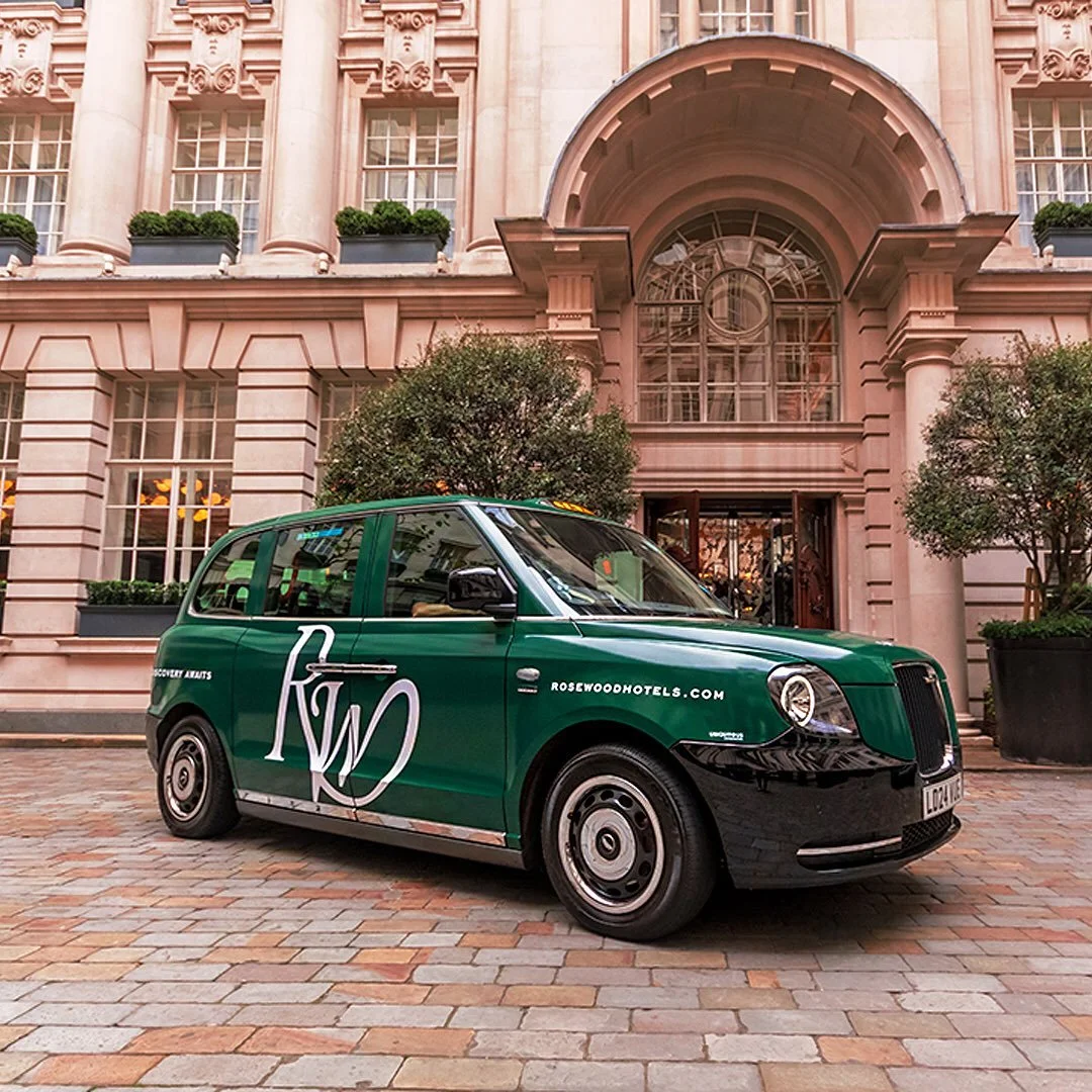 Discovery awaits when you book a stay with @rosewoodlondon - want to get there quicker? These Rosewood Hotel taxis are a great way to start your journey. #taxiadvertising