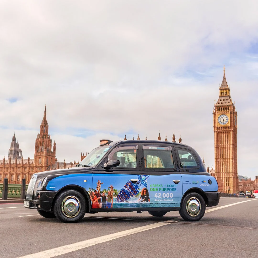 Destinations like @seaworld have plenty to gain from Taxi Advertising - especially during an eventful half term holiday for the kids!