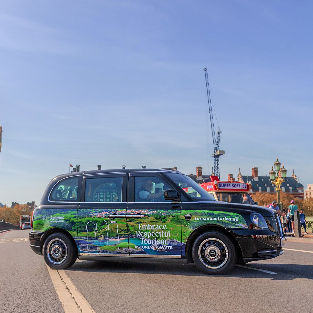 Reaching mindful holidaymakers for @turismoasturias was made easier thanks to the effortless reach of Taxi Advertising. We'd argue that the gorgeously sunny vista on the side probably helped too!