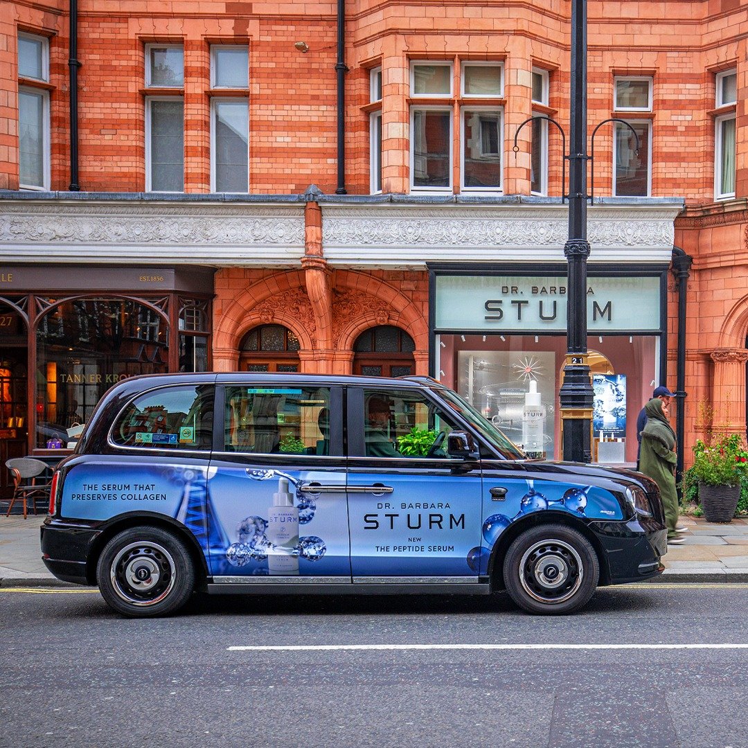 Store openings require an impactful format that draws attention. Just ask @drbarbarasturm whose new store in London benefitted from the influence of Taxi Advertising.