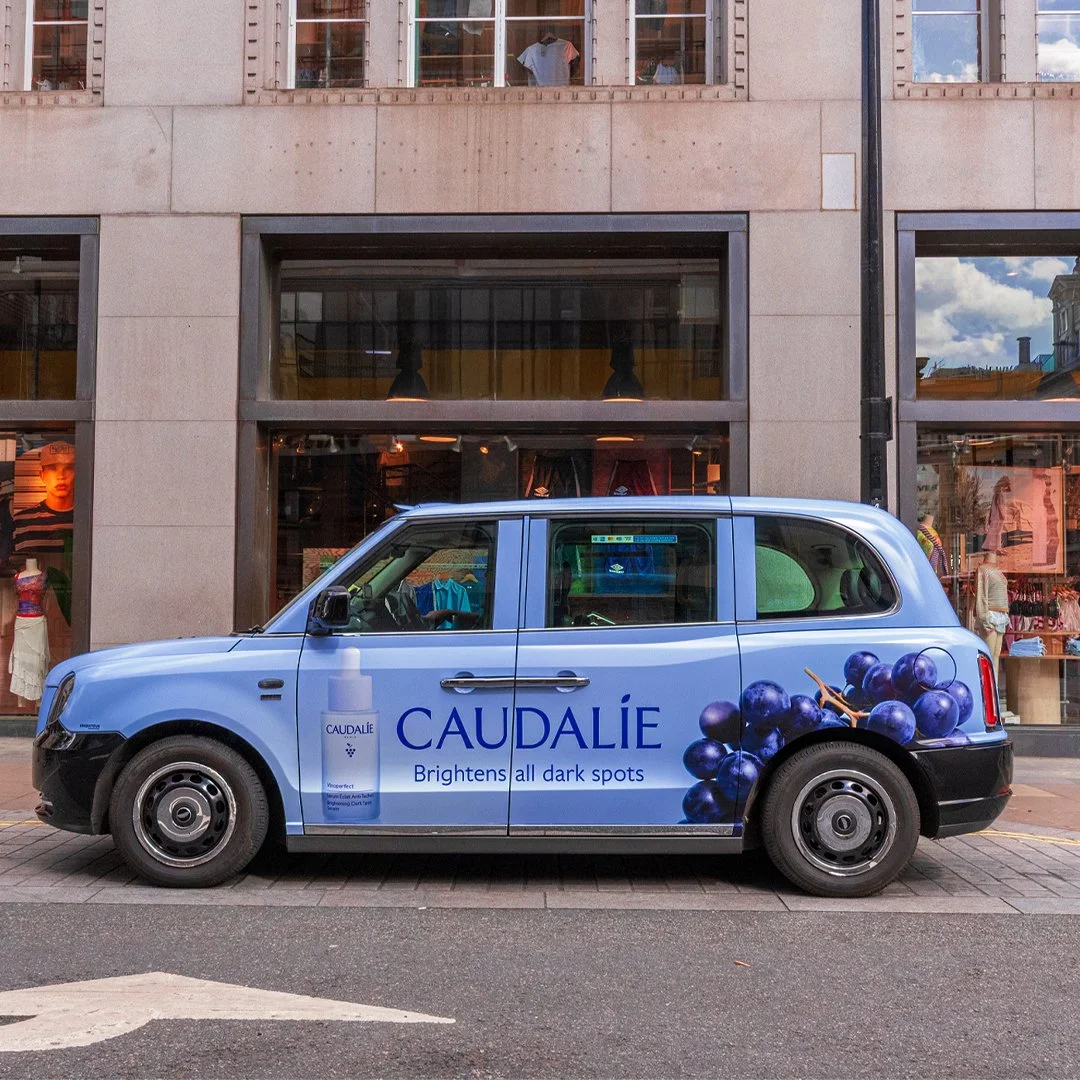 Skincare brands like @caudalie certainly benefit from Taxi Advertising. After all, Taxis provide access to an audience already more likely to invest in their skincare routines!