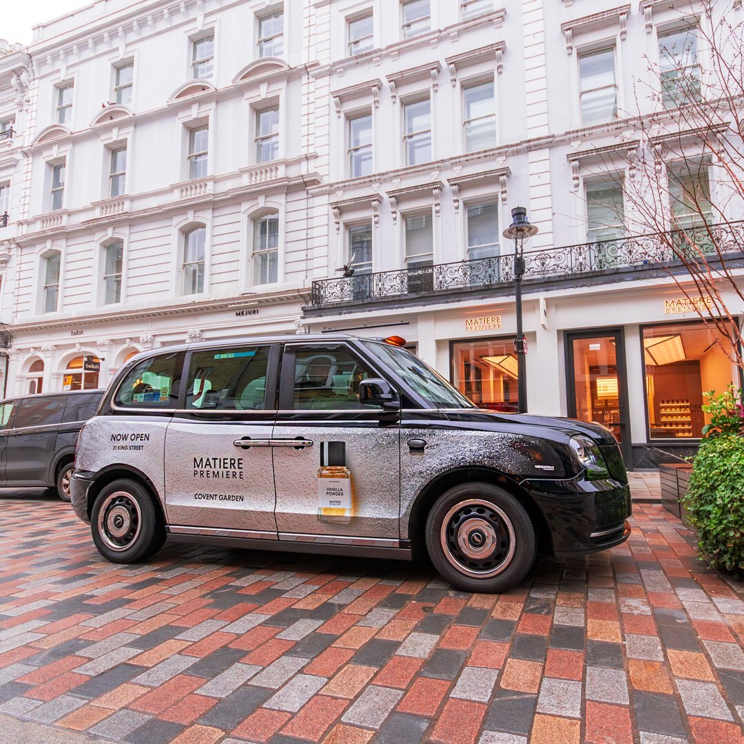 World famous fragrance brand @matierepremiereparfums celebrated their flagship store opening with the London Taxi. Two icons meet at last!