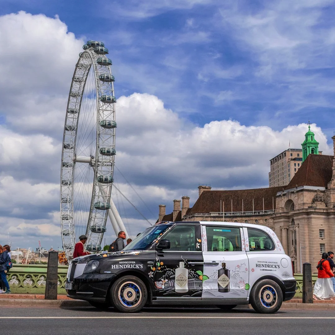 A new range of drinks from @hendricksgin means one thing - a ride in the UK's most recognisable advertising format. It's unparalleled for its reach among audiences who appreciate classy spirits