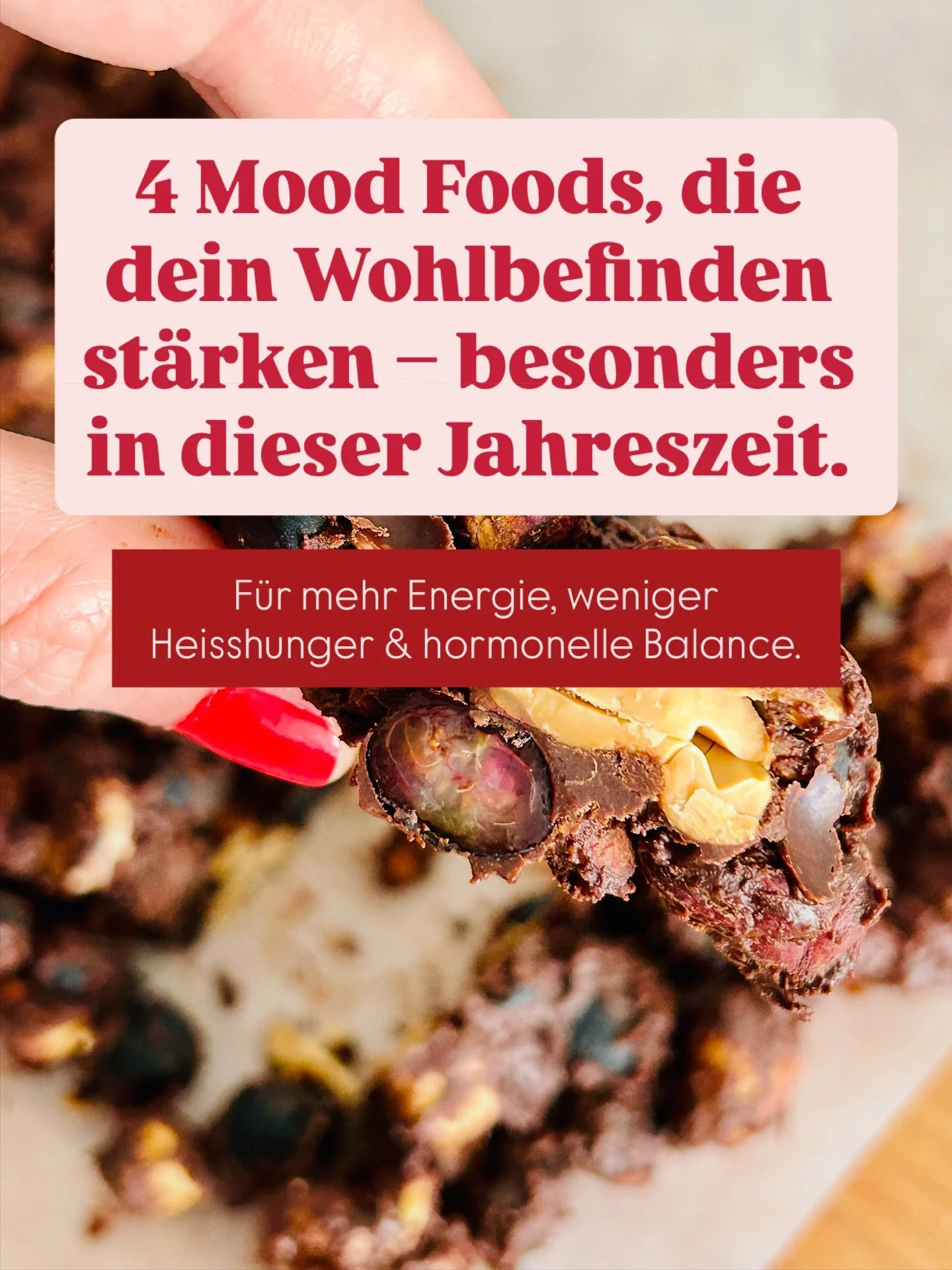 Ern&auml;hrung beeinflusst nicht nur deine k&ouml;rperliche Gesundheit sondern auch dein emotionales Wohlbefinden.

Gerade wenn die Tage k&uuml;rzer und dunkler werden, sp&uuml;ren viele Frauen:
🔸 Mehr Lust auf S&uuml;sses
🔸 Weniger Energie
🔸 Stim