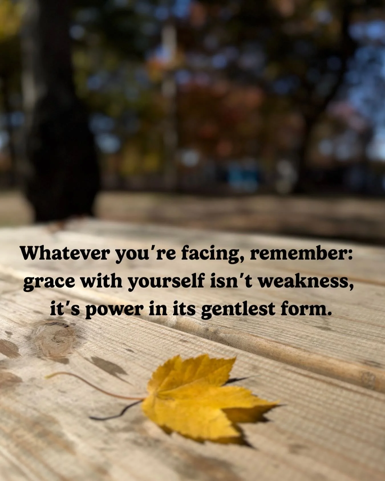 🍂 The nervous system can&rsquo;t heal through criticism &mdash; only through compassion. Grace with yourself is medicine. It&rsquo;s what allows you to rest, reset, and rise again. 

🍂 Maybe it&rsquo;s slowing down. Maybe it&rsquo;s saying no. Mayb