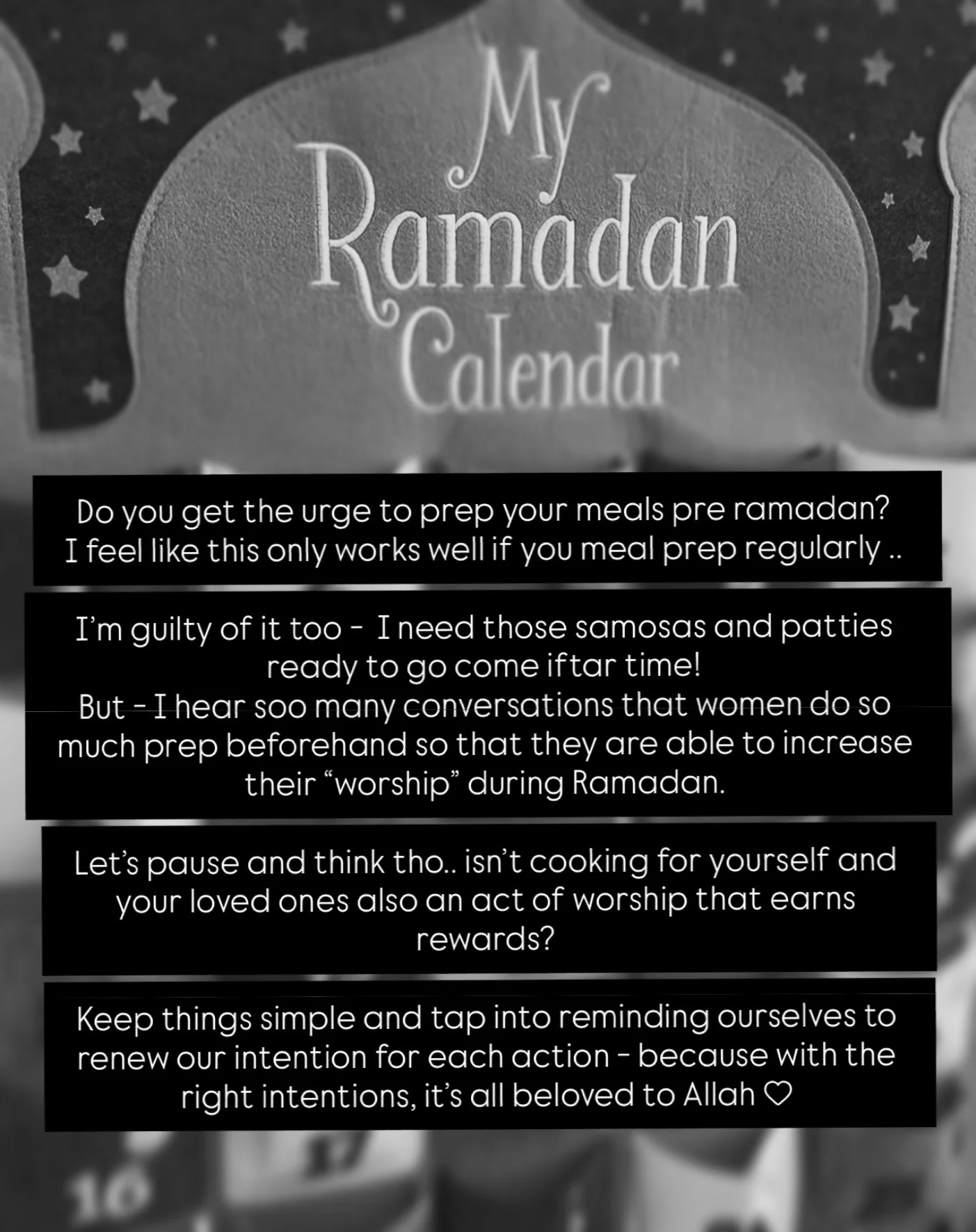 How do you feel?! Share if it resonates ! 

#RamadanPrep