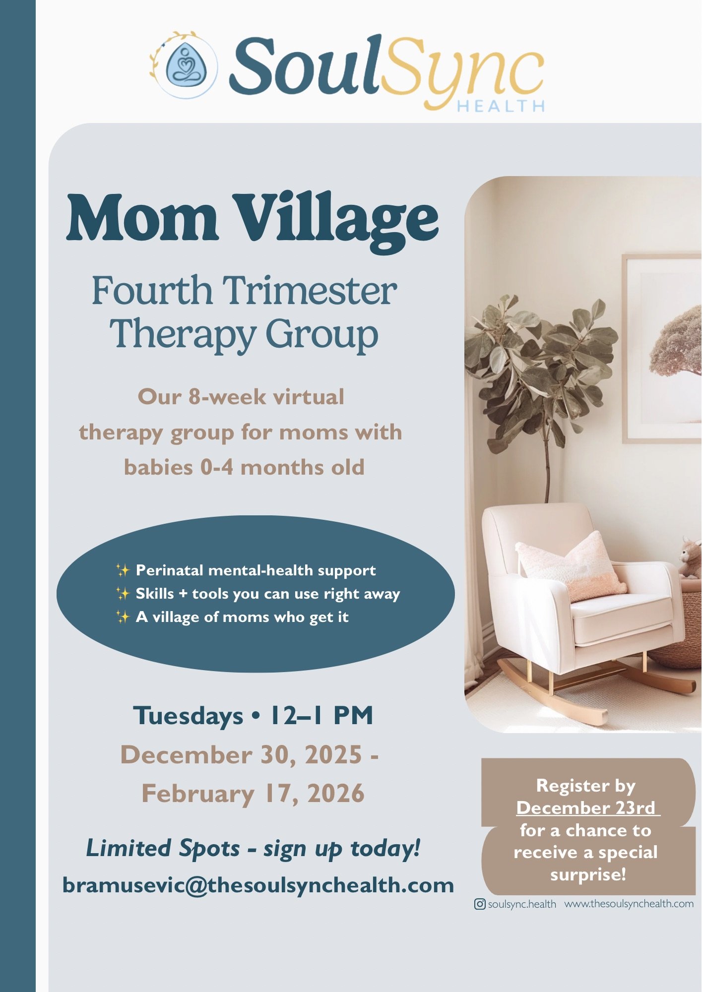 Postpartum therapy group fourth trimester