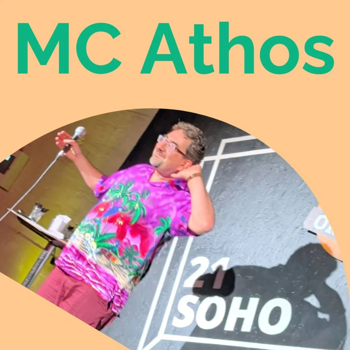 MC Athos is our host this coming Thursday as we celebrate 14 years of Rhymes with Orange spoken word.

Get your ticket now to join us!

📅 Thursday 11 June 
🕢 Doors 7, show 7.30pm
📍 @21soho.sq 

🎫 Tickets via link in bio 🎫

#londonspokenword #lon