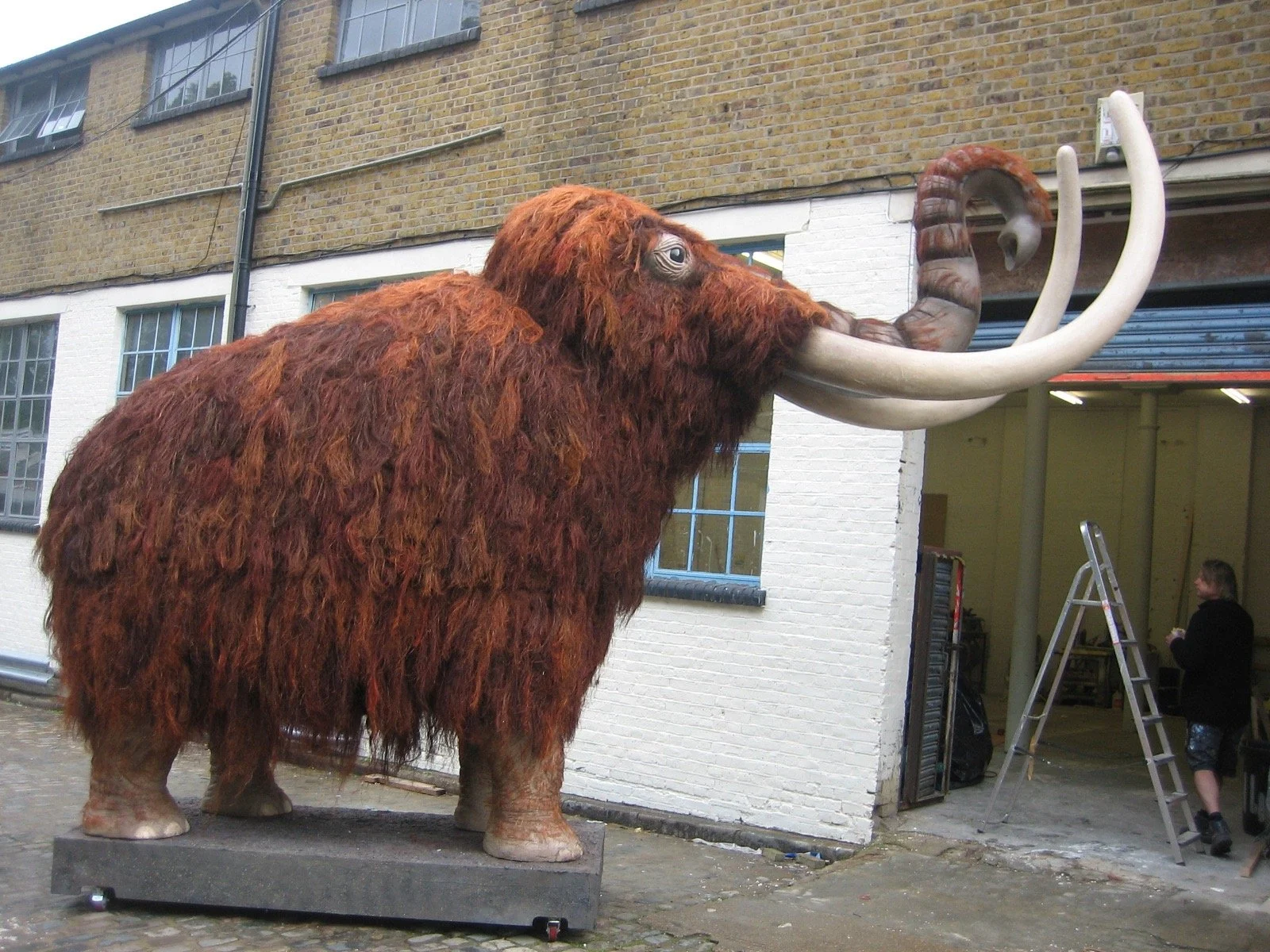 Life size mammoth, book launch 2006.jpeg