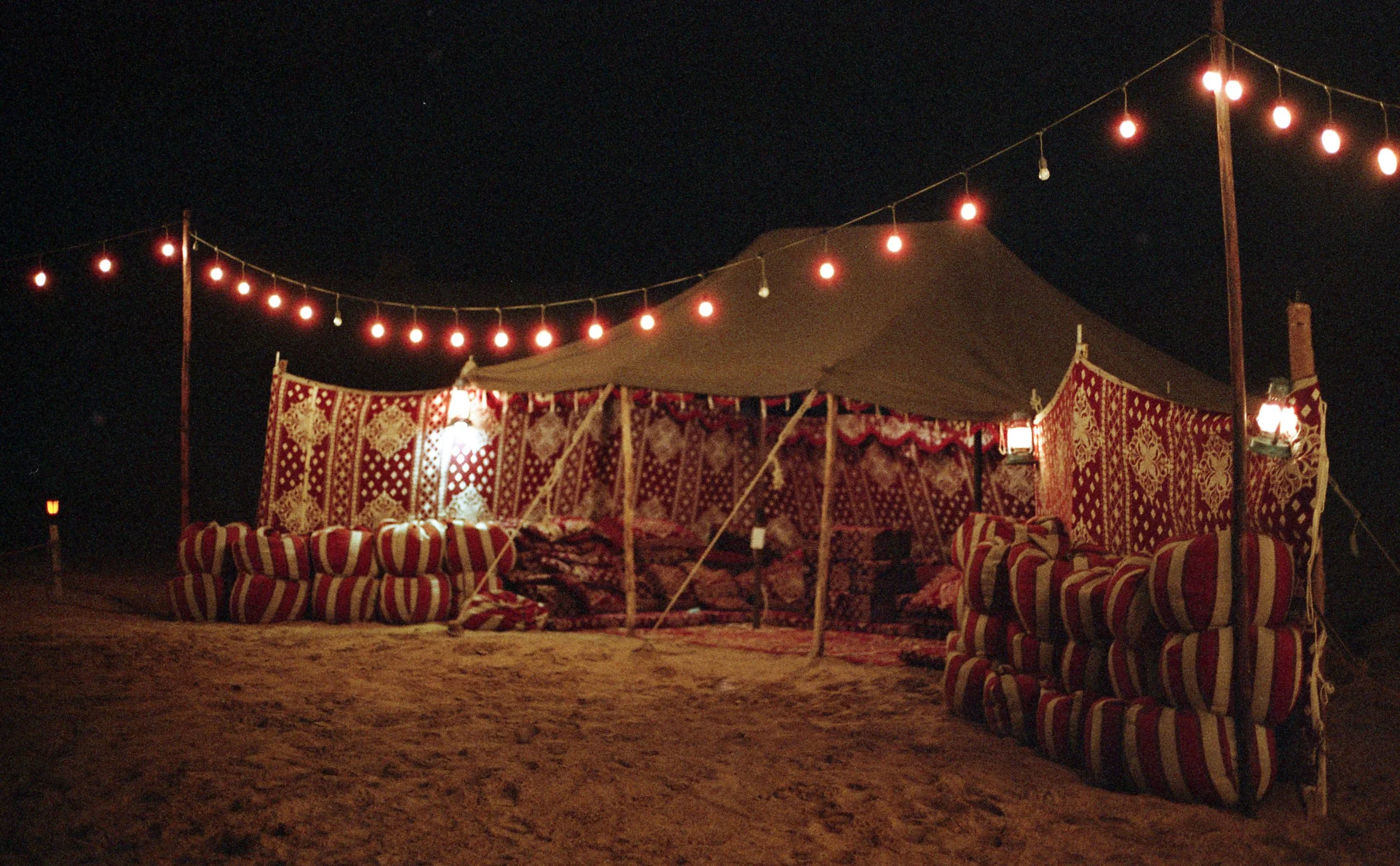 Desert Camp in Dubai used as a music video set