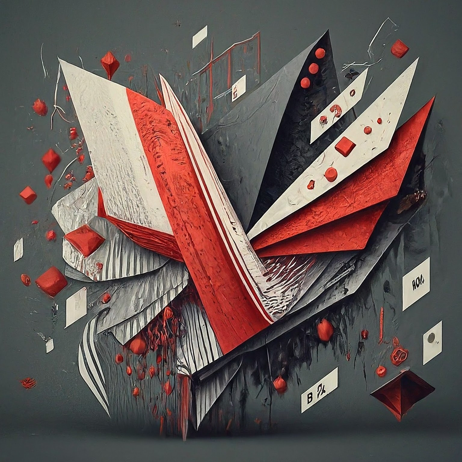 Data transformation in origami style, with elements like matrices and code.png