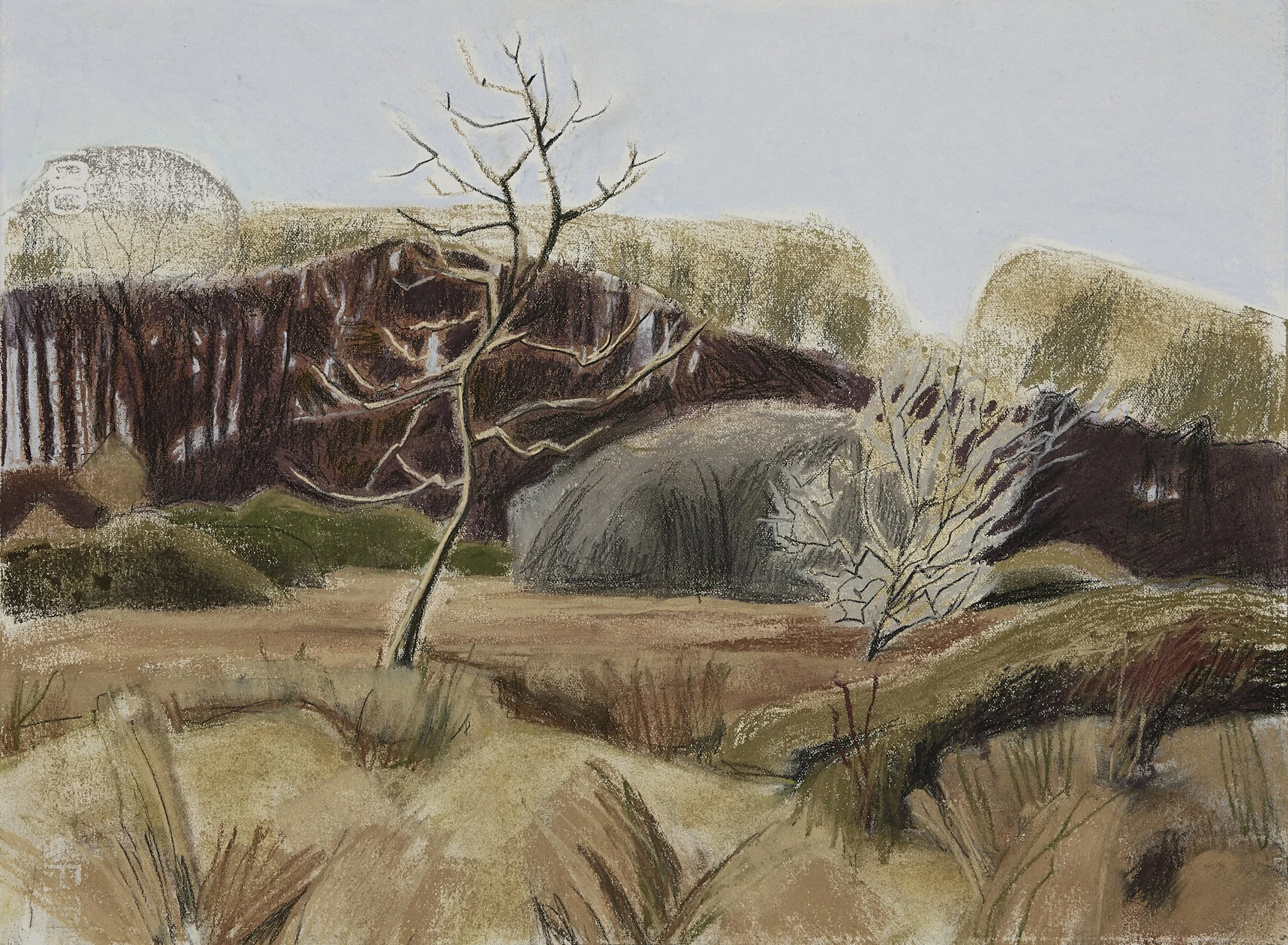 December, oak, rush, bramble, thorn. 28x38cm