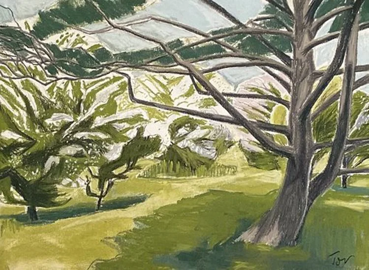 May, alder, 3 whitethorns. 28x38cm