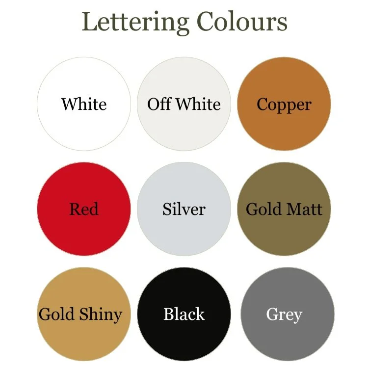 Lettering Colours