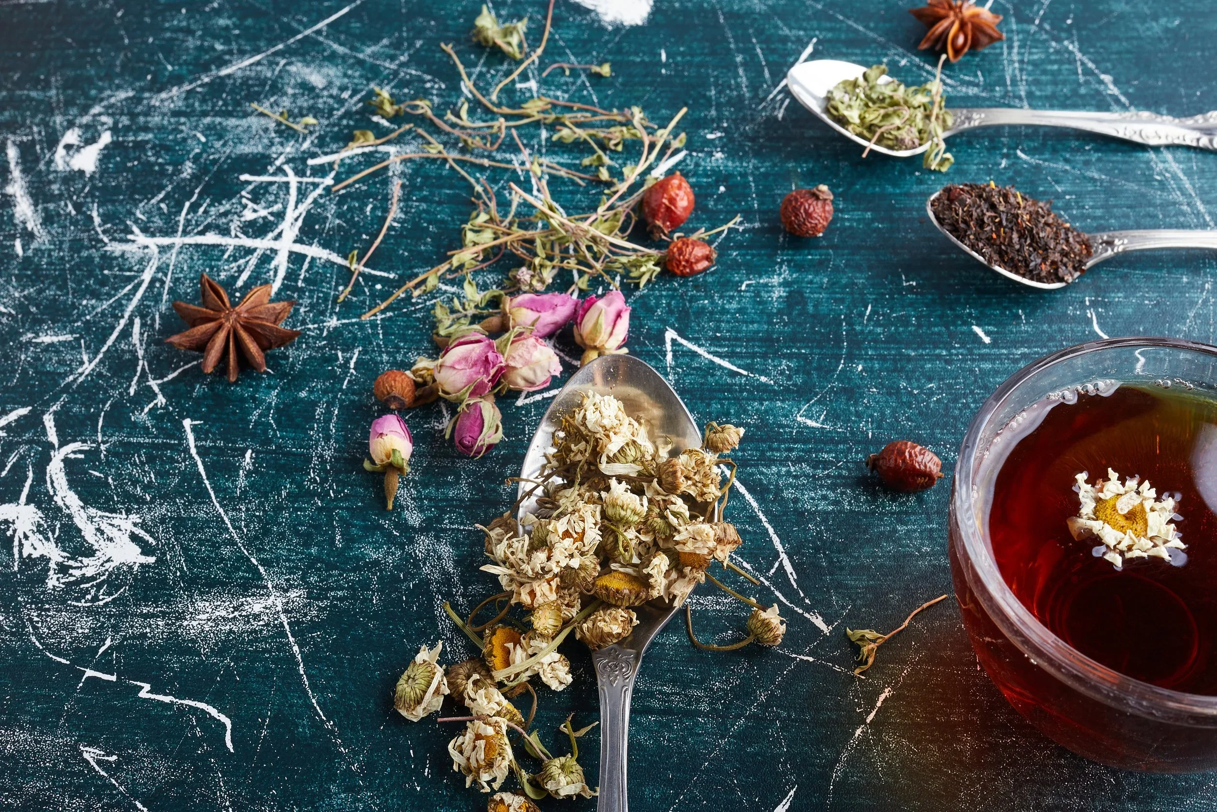 Medicinal Herbal Tea Blend | Kokko Wellness dried flowers and medicinal herbs.webp
