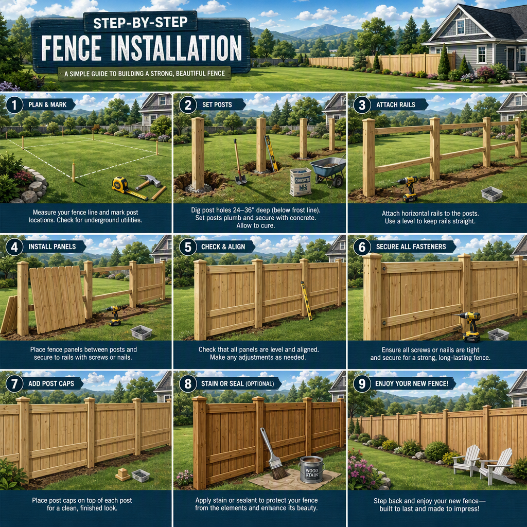 Step-by-Step Fence Installation Process