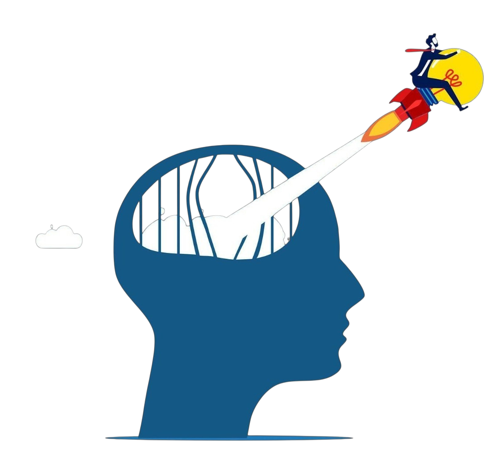 Illustration symbolizing subconscious change, new thinking and personal transformation