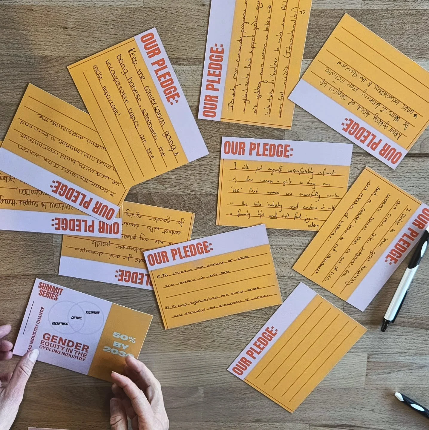 #SummitSeries2025 might be over, but the work is only starting. Each participation was asked to write a pledge: what will they do reach #genderequity in the bike industry? 

What is your pledge?