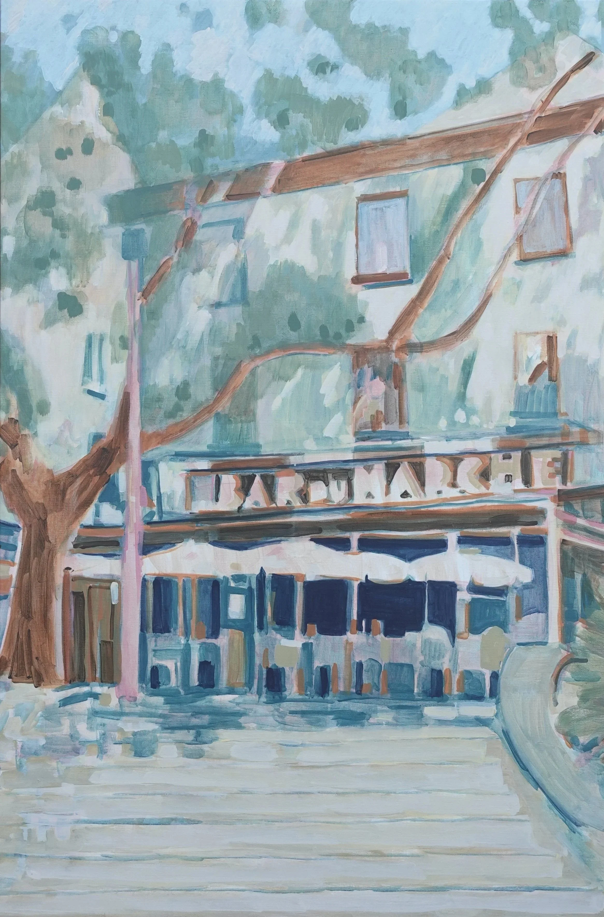 
Bar du Marché — 2025
Acrylics on linen
150 x 100 cm