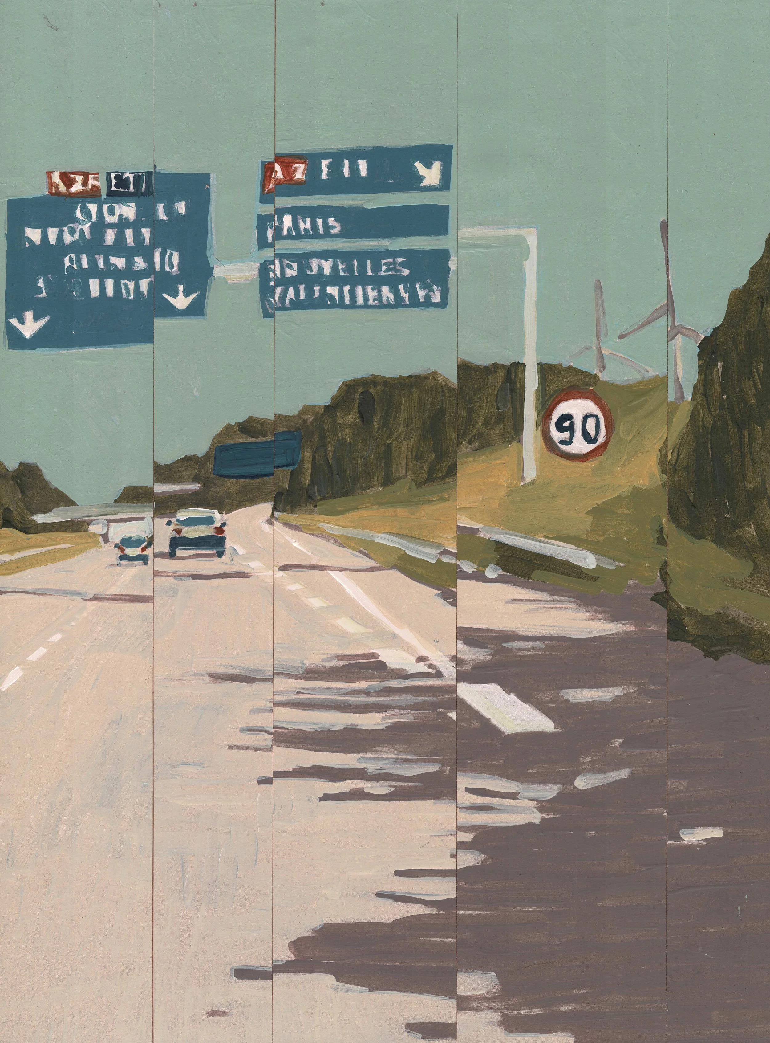 
Designated Driver I — 2026  
Collage of acrylics on paper
40 x 30 x 2,5 cm