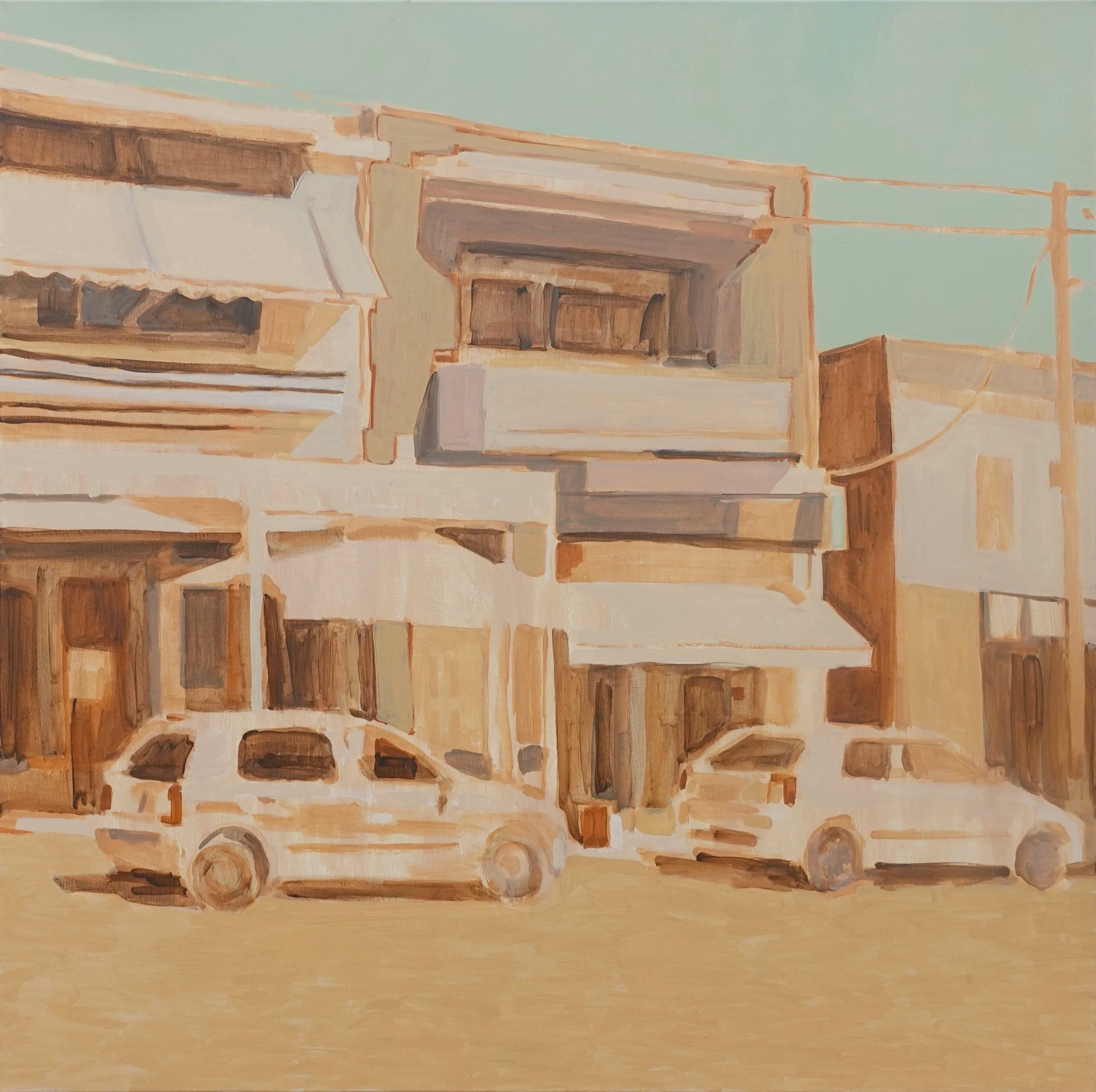 
Main Street — 2026 
Acrylics on linen
100 x 100 x 2 cm