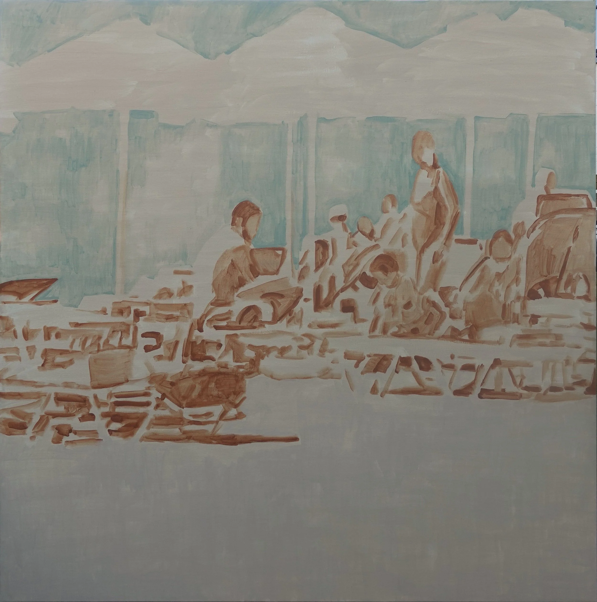 
Beach View — 2026 
Acrylics on linen
150 x 150 x 4 cm