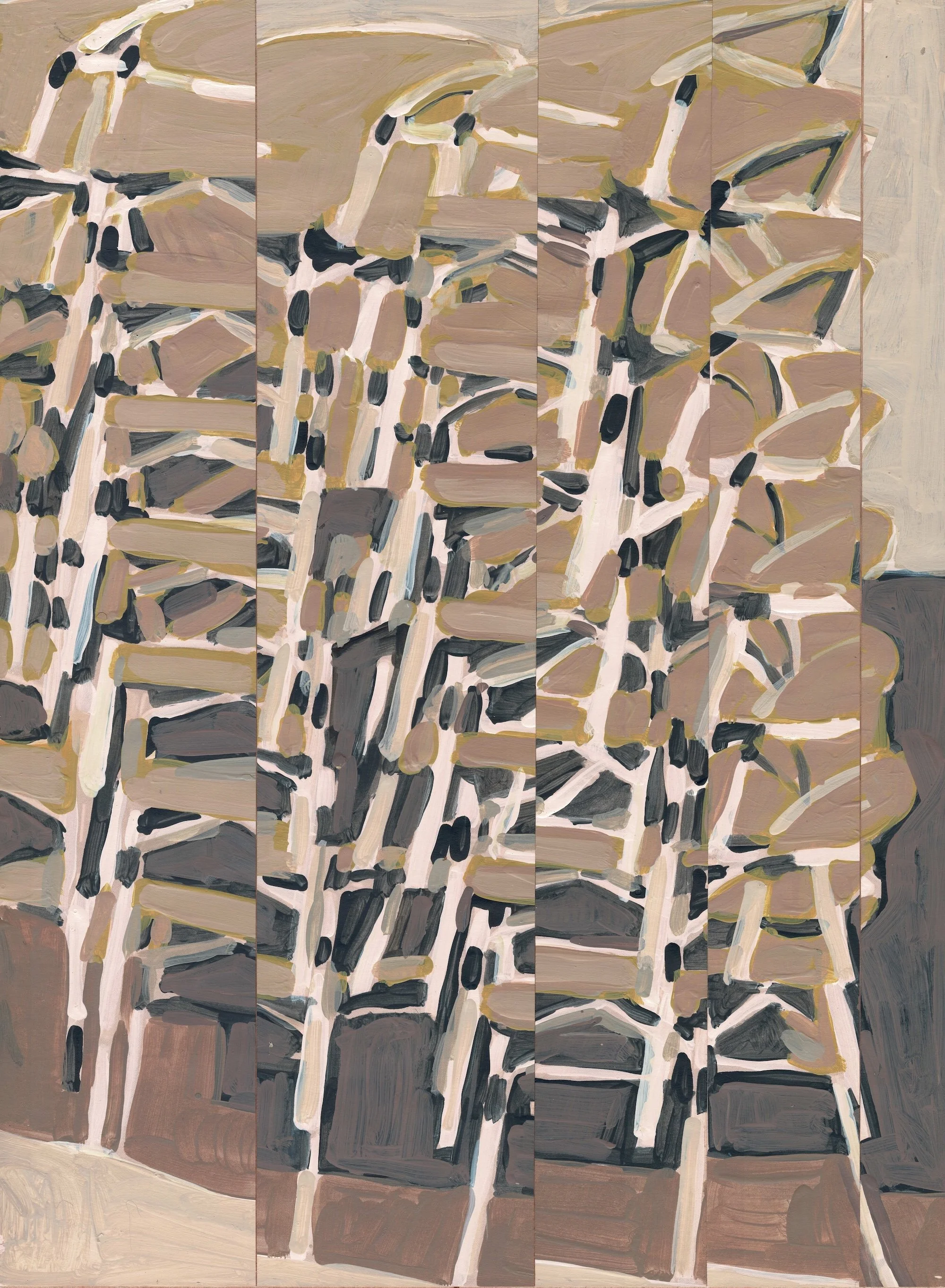 
Stacked Seats I — 2026  
Collage of acrylics on paper
40 x 30 x 2,5 cm
