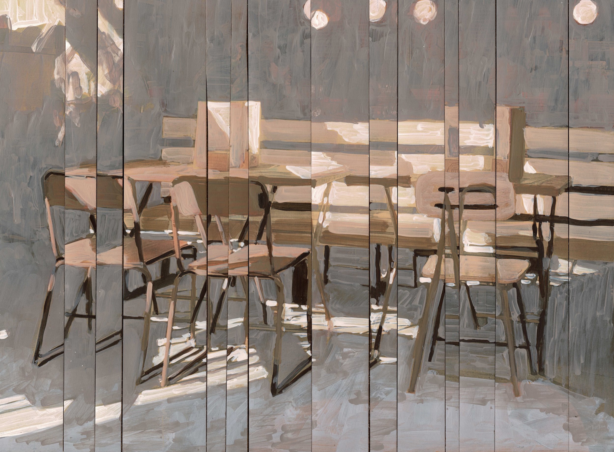 

Sitting Still — 2026
Collage, acrylics on faded photo, artist frame
30 x 40 cm