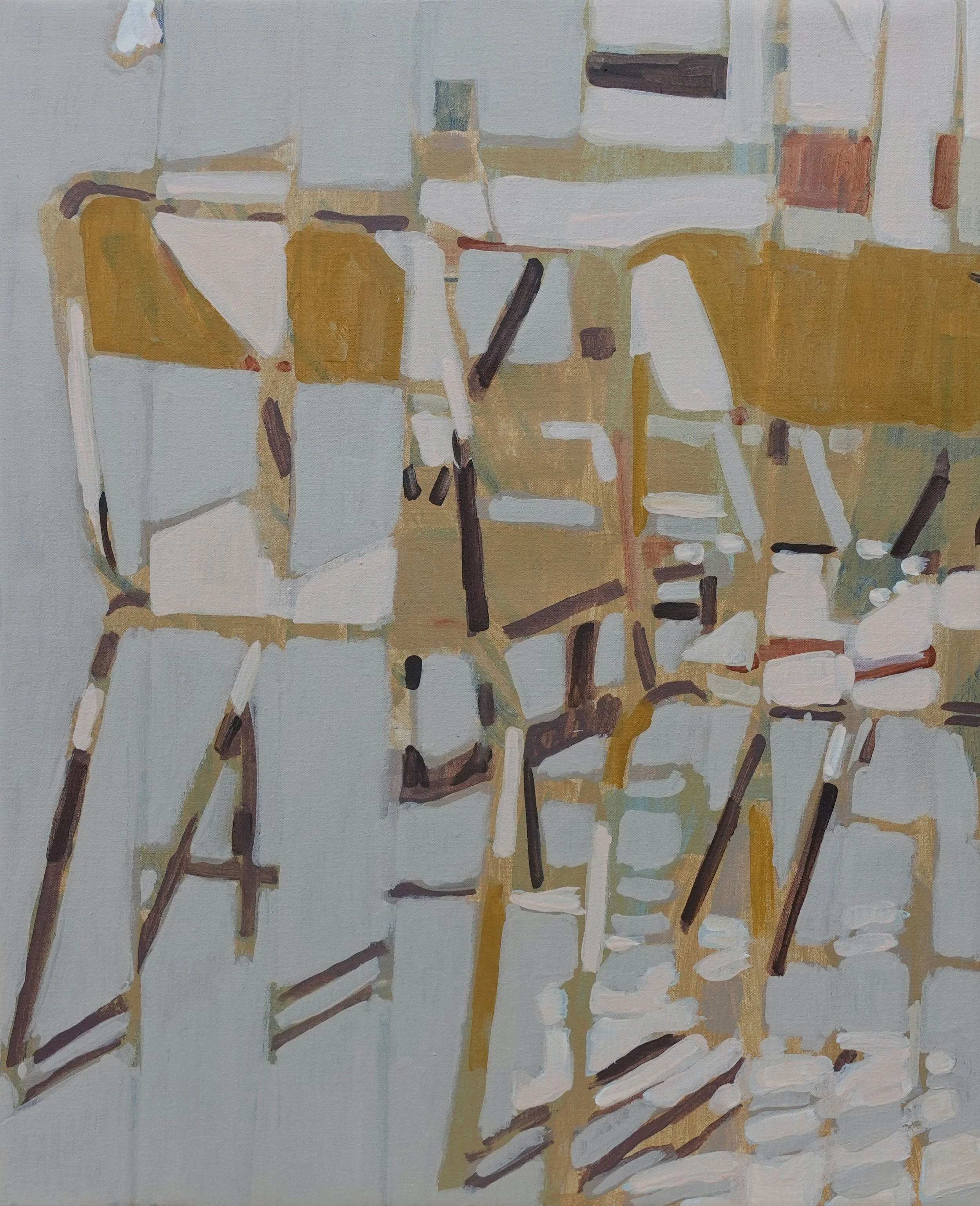 

Muted Meeting II— 2026
Acrylics on linen
60 x 50 cm