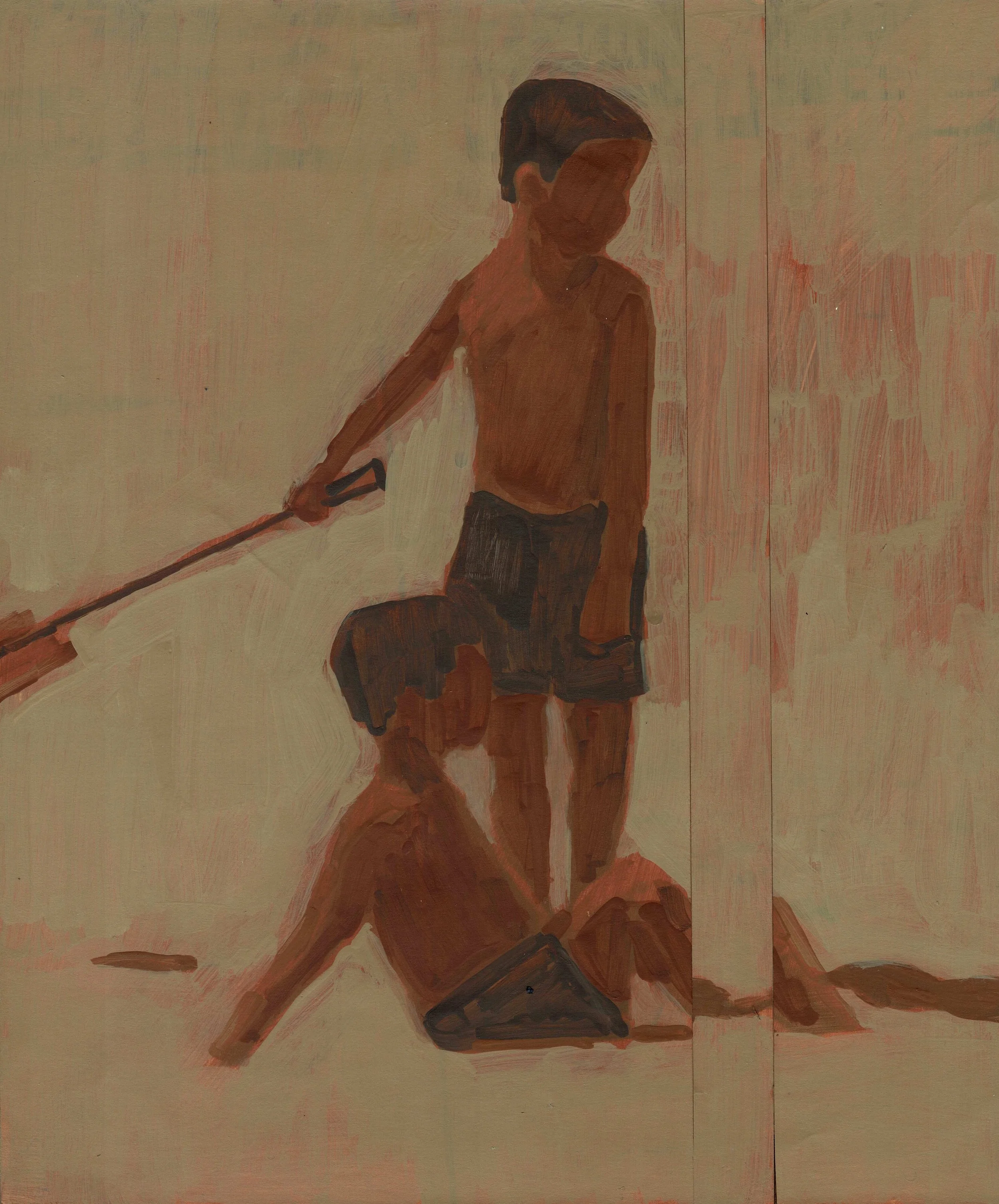 

Beach Play VII — 2026
Collage, acrylics on faded photo, artist frame
30 x 25 cm