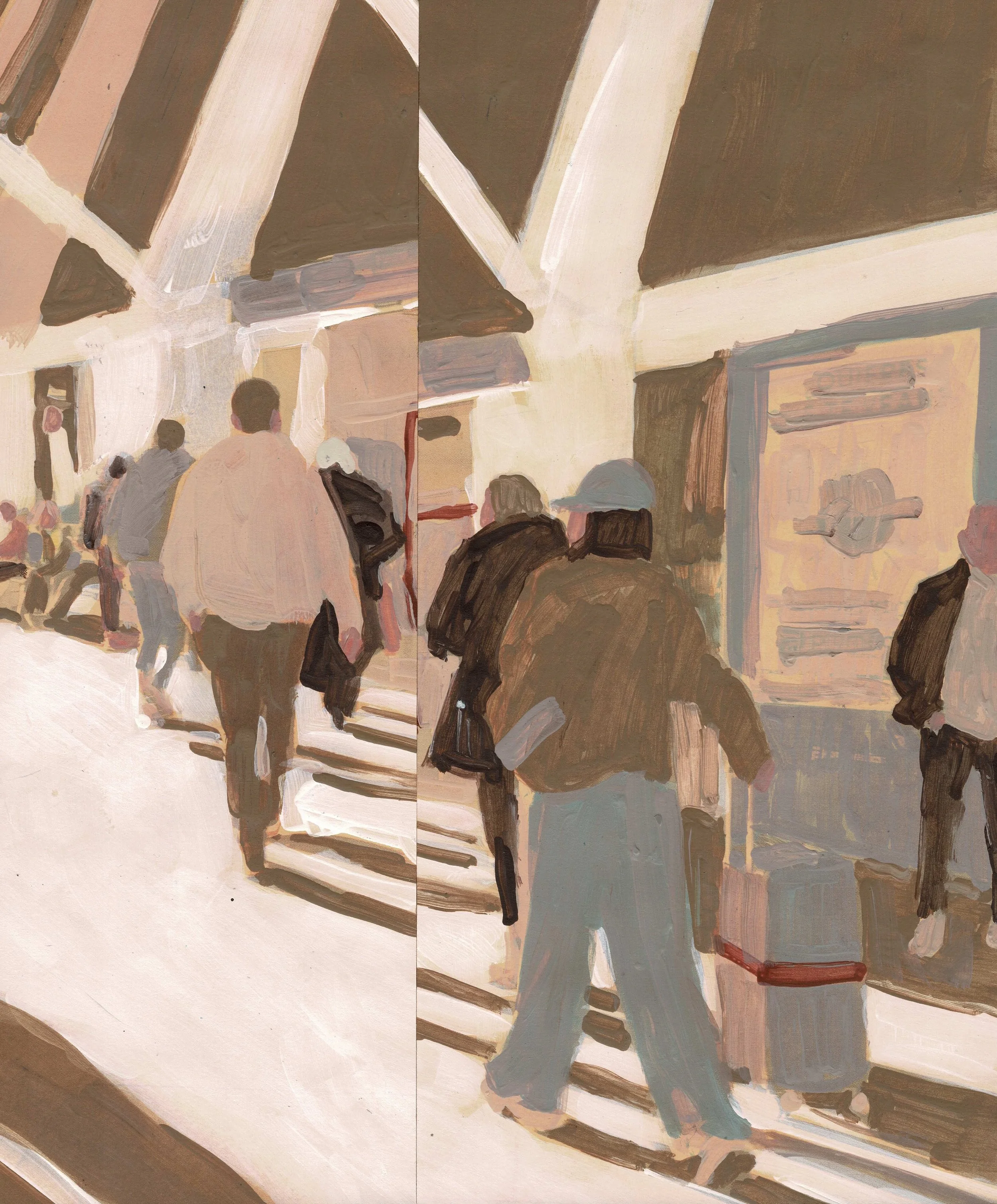 

Passing Point — 2026
Collage, acrylics on faded photo, artist frame
30 x 25 cm