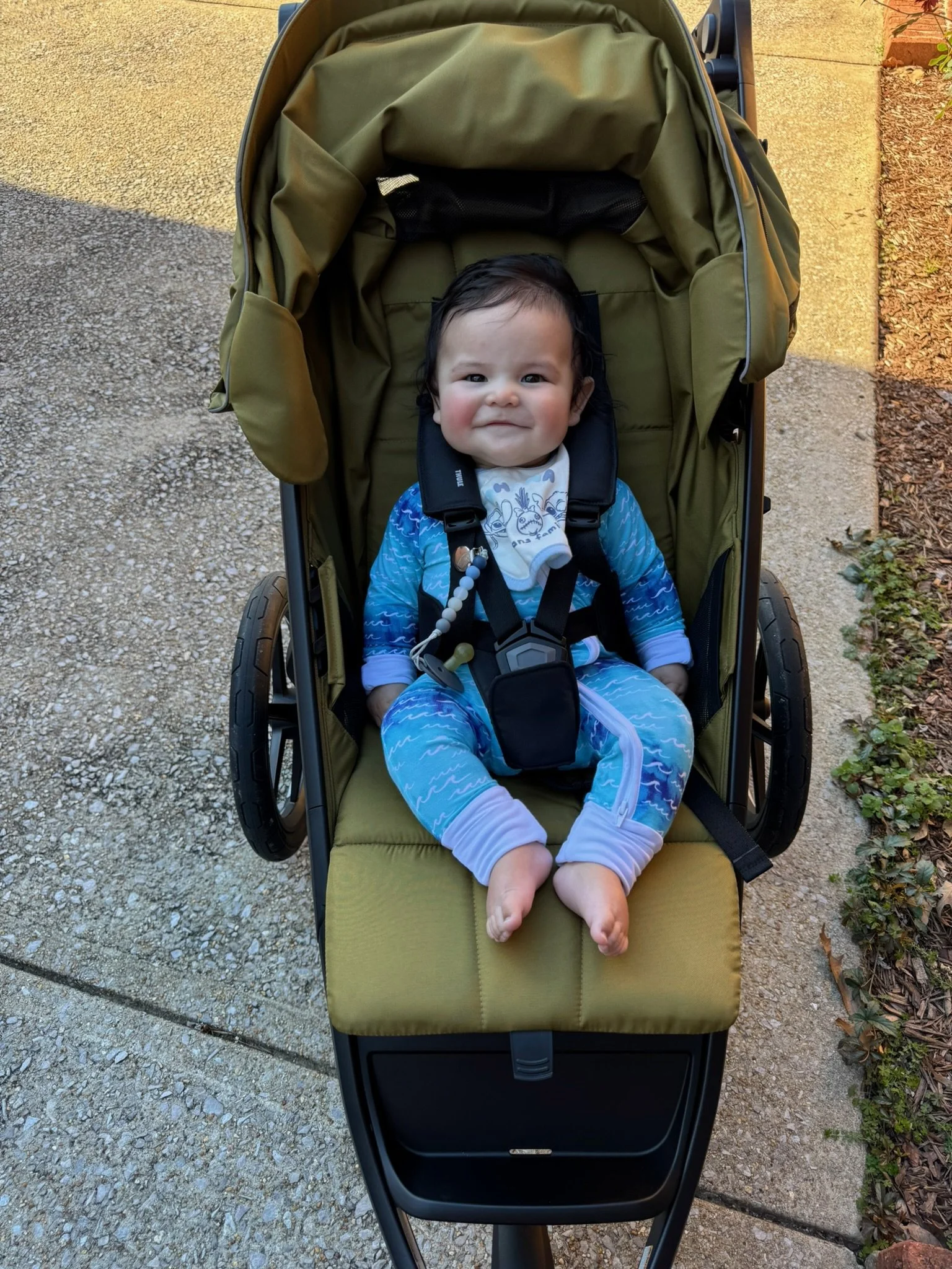 Smiley Kanoa after a run with Mama