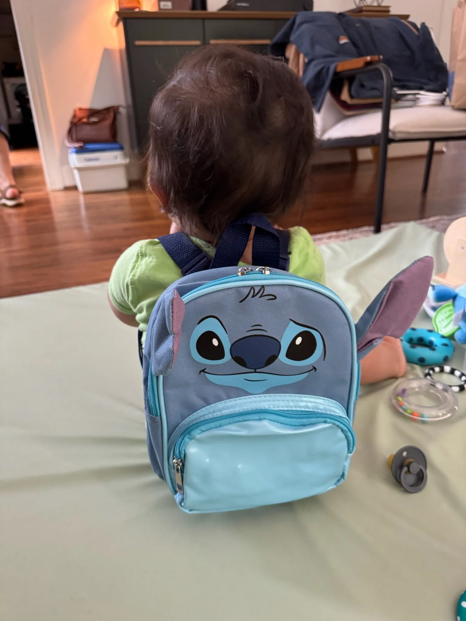 Kanoa and his Stitch backpack
