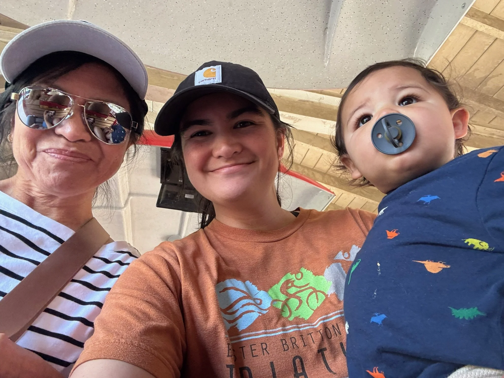 At the zoo, on the train