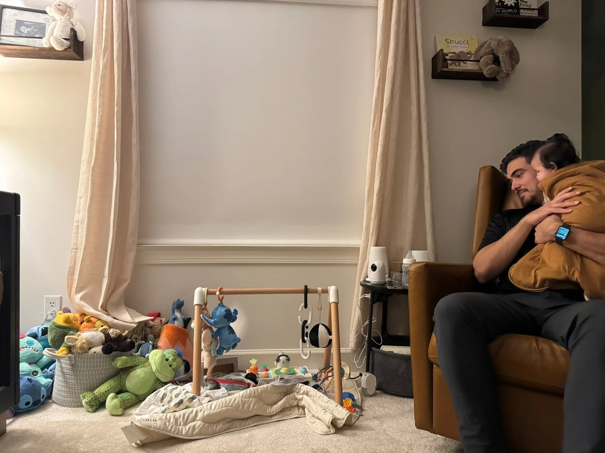 Kanoa doing his nightly check of all his toys to make sure they are all accounted for