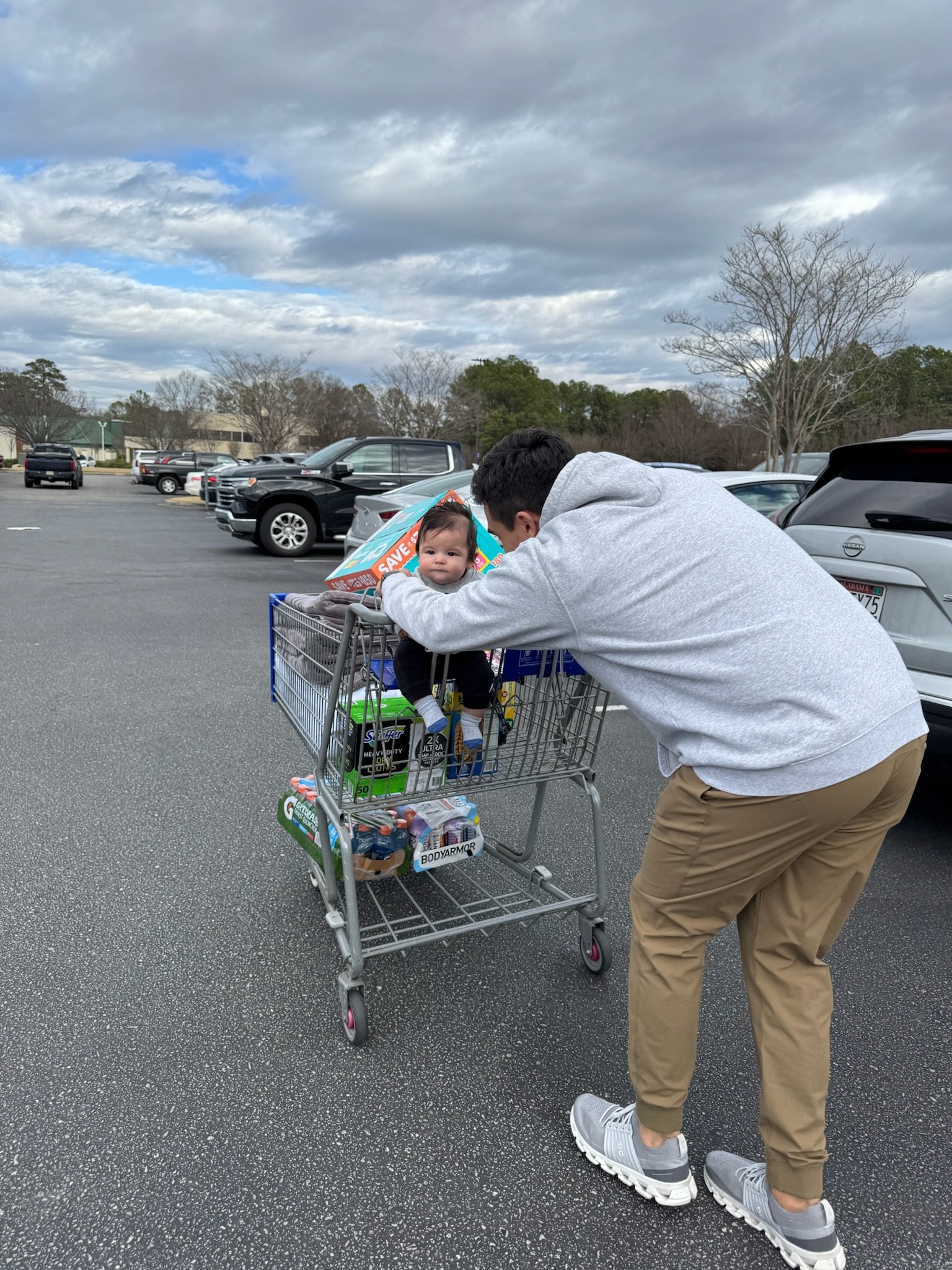 Shopping at Sam's + first time sitting in the cart